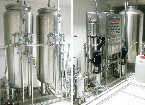 Ultimo caso dell'azienda per l'industria farmaceutica: sistema di osmosi inversa in fase di rimorchio 2t/h