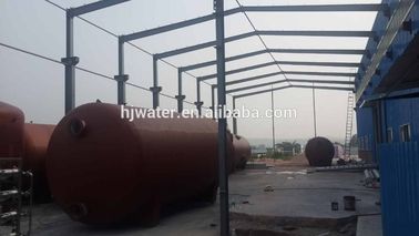 A23 Customized sand filter horizontal carbon steel epoxy paint vessel with Pneumatic butterfly valve or electric butterfly