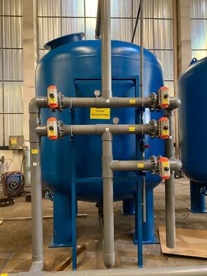 Quartz Sand Water Treatment Accessories , 0.05Mpa - 0.07MPA Pressure Stainless Steel Filter Housing