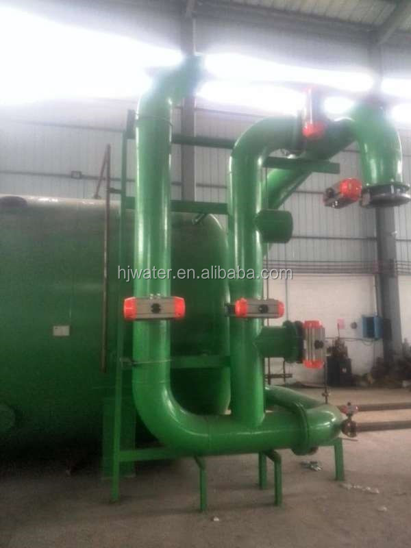 A23 Customized sand filter horizontal carbon steel epoxy paint vessel with Pneumatic butterfly valve or electric butterfly 2