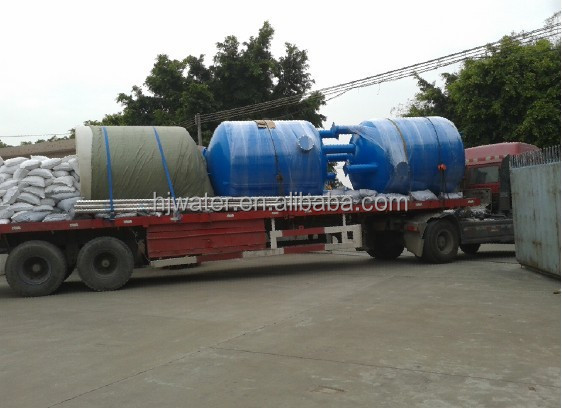 A23 Customized sand filter horizontal carbon steel epoxy paint vessel with Pneumatic butterfly valve or electric butterfly 12